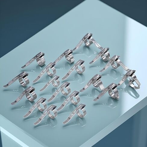20 Pcs Silver Metal Pen Clips Snap in Pen Clip for Shirt Pocket, Slide On Pencil Holder Clip Hangable Portable Pen Holder for Clipboard, Notebook, School, Pencil Holders in Saudi Arabia