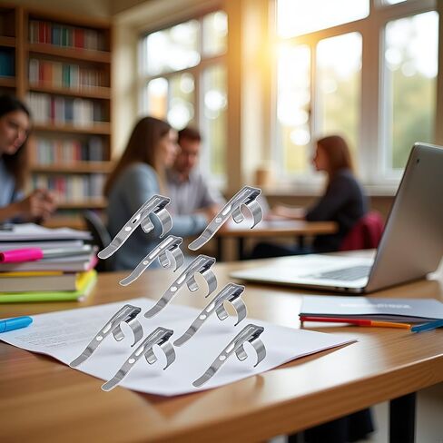 20 Pcs Silver Metal Pen Clips Snap in Pen Clip for Shirt Pocket, Slide On Pencil Holder Clip Hangable Portable Pen Holder for Clipboard, Notebook, School, Pencil Holders in Saudi Arabia