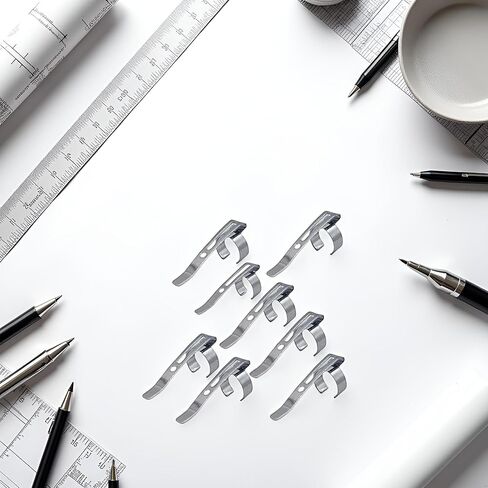 20 Pcs Silver Metal Pen Clips Snap in Pen Clip for Shirt Pocket, Slide On Pencil Holder Clip Hangable Portable Pen Holder for Clipboard, Notebook, School, Pencil Holders in Saudi Arabia