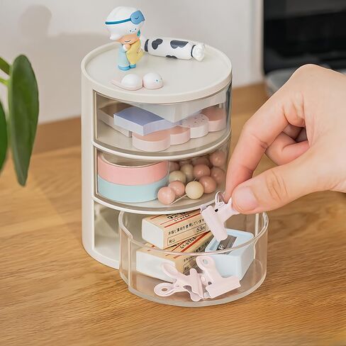 3-Drawer Desktop Organizer, Multi-Functional Desk Storage for Stationery, Jewellery, Arts and Crafts Supplies in Kuwait