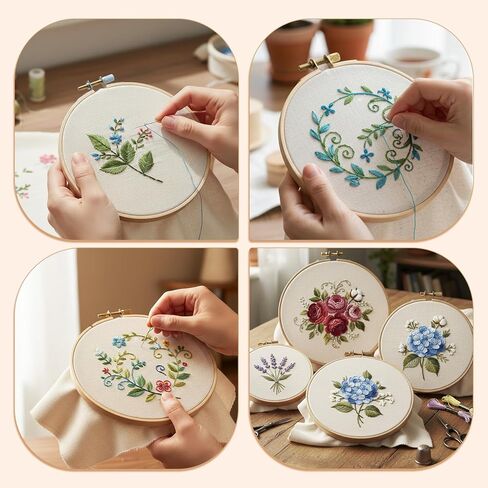 10 Pieces Embroidery Fabric 7.8 × 7.8 in Natural Cotton Embroidery Fabric Pre-Cut Beige Embroiderys Cloth Fabrics Embroiderys Cloth Fabrics Squares for Embroideryes Garment Craft in Kuwait