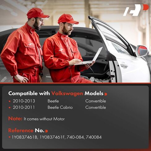 منظم نوافذ الطاقة A-Premium جانب السائق الأمامي متوافق مع Volkswagen Beetle 2010-2013، Beetle Cabrio 2010-2011، قابل للتحويل، بدون محرك in Kuwait