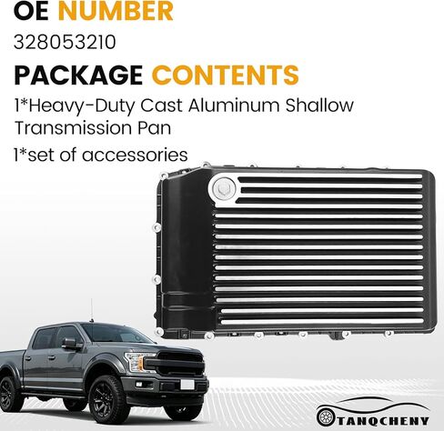 328053210 10R80 Heavy-Duty Cast Aluminum Deep Transmission Pan Fits for Ford F150 F250 F350 Expedition Mustang Ranger Explorer Bronco with Lincoln Navigator 2017-2026 10R60 10R100 in Kuwait