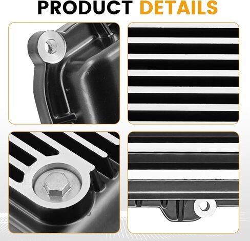 328053210 10R80 Heavy-Duty Cast Aluminum Deep Transmission Pan Fits for Ford F150 F250 F350 Expedition Mustang Ranger Explorer Bronco with Lincoln Navigator 2017-2026 10R60 10R100 in Kuwait