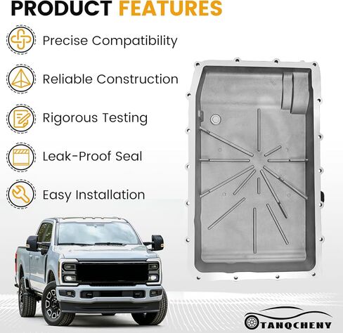 328053210 10R80 Heavy-Duty Cast Aluminum Deep Transmission Pan Fits for Ford F150 F250 F350 Expedition Mustang Ranger Explorer Bronco with Lincoln Navigator 2017-2026 10R60 10R100 in Kuwait