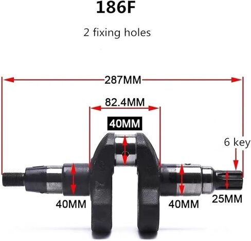 Rachis Crankshaft Diesel Engine 173F 178F 186F 186FA 188F 192F Suit for and All Chinese Brand(173F - 30MM) in Saudi Arabia