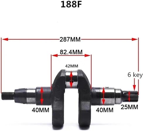 Rachis Crankshaft Diesel Engine 173F 178F 186F 186FA 188F 192F Suit for and All Chinese Brand(173F - 30MM) in Saudi Arabia