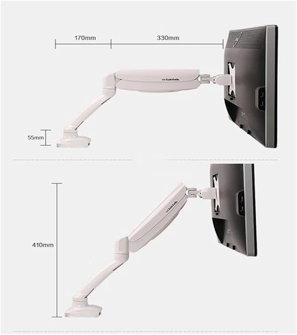 Desktop gas spring 10"-27" LCD LED monitor stand computer mounting arm with 2 USB ports load capacity 2-6.5 kg D5 in Saudi Arabia