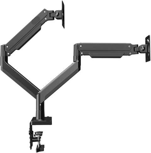 Aluminum Alloy 22"-32" Dual LCD LED Monitor Mounting Gas Spring Arm G32 Full Motion Stand Support Load 3-15kg Each in Saudi Arabia