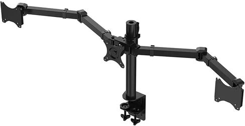 Desktop Clamp Full Motion 10-30 Inch Triple Monitor Stand 360 Degree LED LCD Mounting Arm Bracket 10kg per in Saudi Arabia