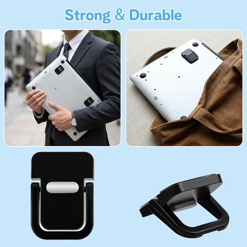 2 PCS Keyboard Stand, Adjustable Black Laptop Riser Portable Mini Keyboard Stand Self-Adhesive Foldable Feet Keyboards Lift for Most Keyboards in Kuwait