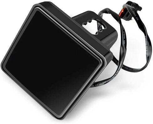 15 LED Brake Light Trailer Hitch Cover, Super Bright Smoked Lens Square Tail Light, Universal 2" Receiver Trailer Hitch Lamps, for Most for Towing Truck SUV RV (Black) in Saudi Arabia