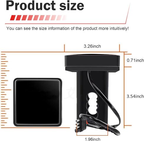15 LED Brake Light Trailer Hitch Cover, Super Bright Smoked Lens Square Tail Light, Universal 2" Receiver Trailer Hitch Lamps, for Most for Towing Truck SUV RV (Black) in Saudi Arabia