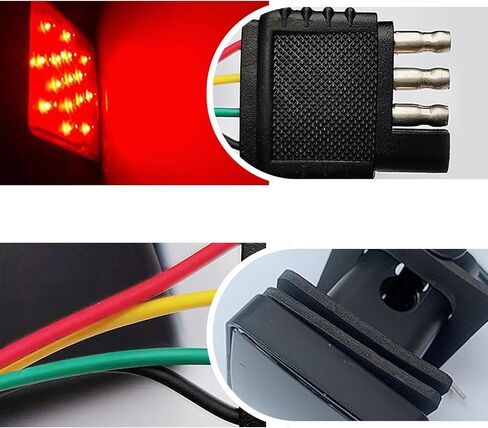 15 LED Brake Light Trailer Hitch Cover, Super Bright Smoked Lens Square Tail Light, Universal 2" Receiver Trailer Hitch Lamps, for Most for Towing Truck SUV RV (Black) in Saudi Arabia