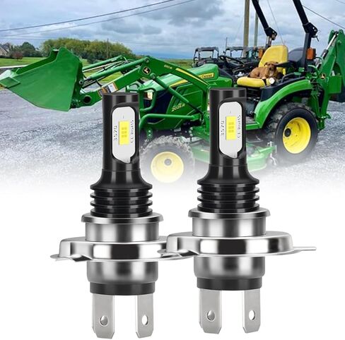 2x H4 Super Bright LED Headlight Bulbs for John Deere 2025R 2026R 2520 2720 3032E | 6000K Cool White 10000LM Tractor Lights | Plug-and-Play Upgrade Replaces OEM LVA14946 in Saudi Arabia