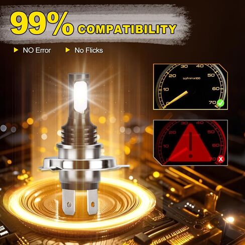 2x H4 Super Bright LED Headlight Bulbs for John Deere 2025R 2026R 2520 2720 3032E | 6000K Cool White 10000LM Tractor Lights | Plug-and-Play Upgrade Replaces OEM LVA14946 in Saudi Arabia