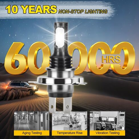 2x H4 Super Bright LED Headlight Bulbs for John Deere 2025R 2026R 2520 2720 3032E | 6000K Cool White 10000LM Tractor Lights | Plug-and-Play Upgrade Replaces OEM LVA14946 in Saudi Arabia