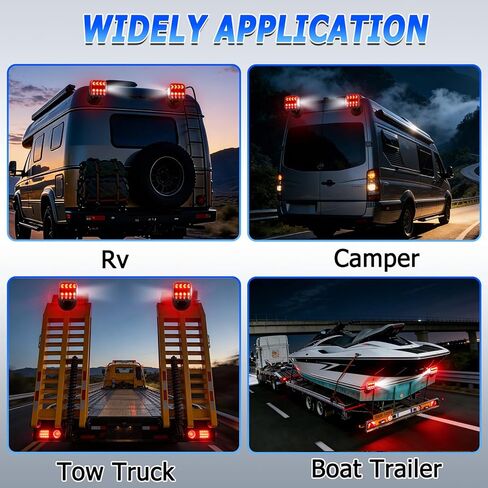 USB-C Wireless Trailer Lights,Adjustable Magnetic LED Trailer Lights with Reflectors, Rechargeable Tow Tail Light Kit for Trucks, Boats, RVs, Campers, IP67 Waterproof in Saudi Arabia