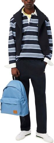 Lacoste Unisex Casual Croc Backpack, Turquin, One Size in Kuwait
