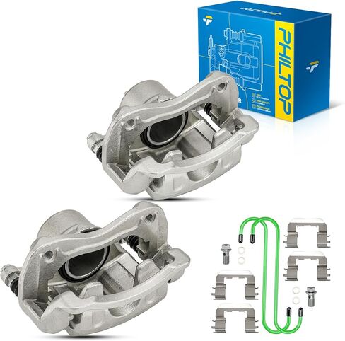 PHILTOP Brake Caliper Front Compatible with 2011-2016 Hyundai Elantra, 2013-2014 Hyundai Elantra Coupe, 19-B6464, 19-B6465 in Kuwait
