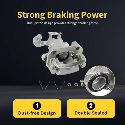 Rear Left Brake Caliper Fit for Toyota Prius 2010 2011 2012 2013 2014 2015, Prius Plug-In 2012-201519-B6287 19-P6287 in Kuwait