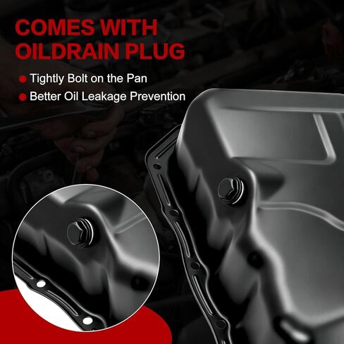 Engine Oil Pan with Gasket, Compatible with 2007-2017 Jeep Compass, Patriot, 2011-2014 Chrysler 200, 2007-2010 Cirrus Sebring, 2008-2014 Dodge Avenger, 2007-2012 Caliber, 2009-2020 Journey in Saudi Arabia
