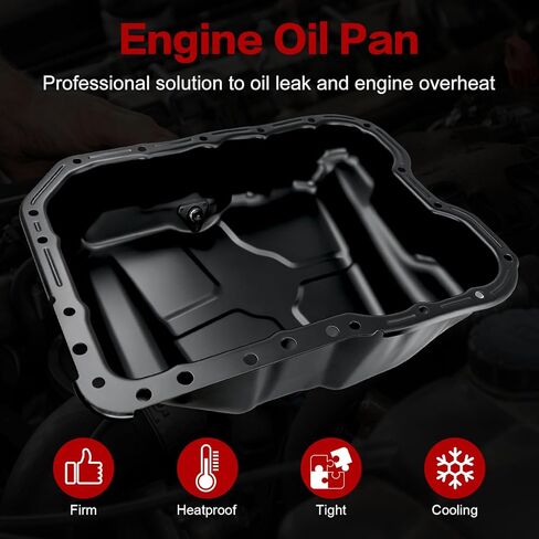 Engine Oil Pan with Gasket, Compatible with 2007-2017 Jeep Compass, Patriot, 2011-2014 Chrysler 200, 2007-2010 Cirrus Sebring, 2008-2014 Dodge Avenger, 2007-2012 Caliber, 2009-2020 Journey in Saudi Arabia