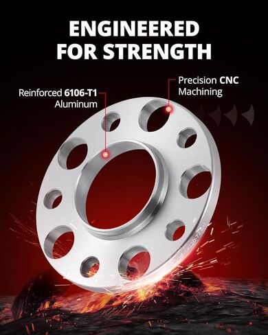 EVIL ENERGY 5x120 Wheel Spacers Compatible with BMW, 12mm Thickness with 72.6mm Hub Bore, Hubcentric 2 pcs Silver in Kuwait