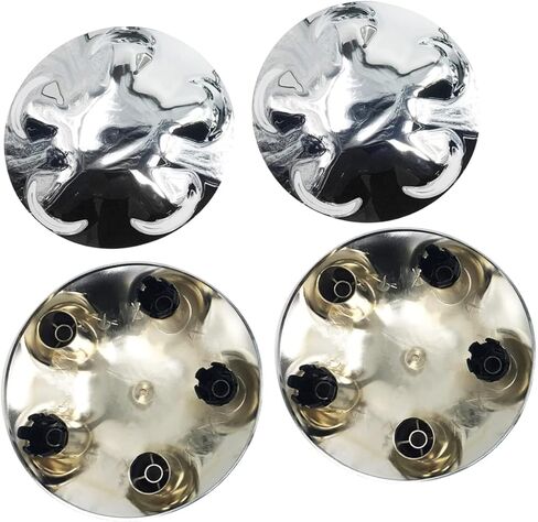 4Pcs 17" Chrome Wheel Center Hub Caps Lug Nut Covers 909-034 For 2000-2002 Ford Expedition For Ford F-150 2000-2004 For Ford F-150 Heritage 2004 For Ford Lobo 2000-2004 in Kuwait
