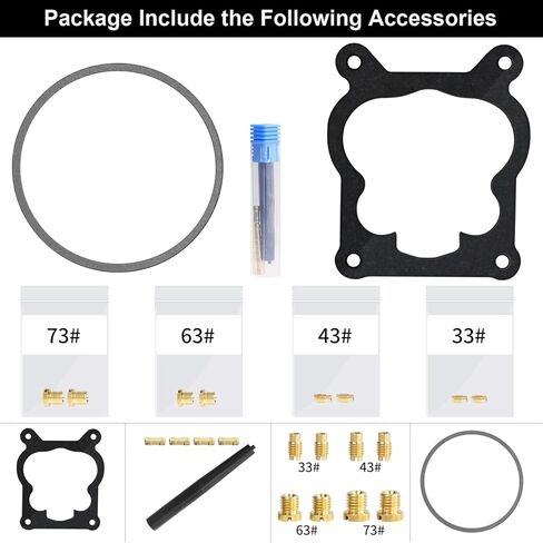 Rochester Quadrajet Carburetor 4 Barrel Electric Choke Carb for Chevy 305-350 c.i Engines GM Cadillac 1980-1989 1904R 1906R 4MV 750 CFM Vacuum Secondary Quadrajet Carburetors with Gaskets Jets Plugs in Saudi Arabia