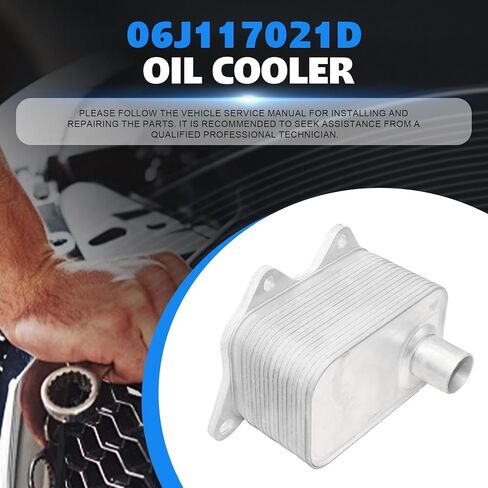 06J117021D Oil Cooler for Volkswagen Amarok Beetle Cabrio EOS Golf Cabriolet Jetta Passat CC Scirocco Sharan for Tiguan Transporter Audi A3 A4 A5 A6 A8 Q3 Q5 TT 1.8T/2.0T 2008-2018 in Saudi Arabia