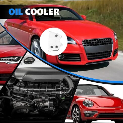 06J117021D Oil Cooler for Volkswagen Amarok Beetle Cabrio EOS Golf Cabriolet Jetta Passat CC Scirocco Sharan for Tiguan Transporter Audi A3 A4 A5 A6 A8 Q3 Q5 TT 1.8T/2.0T 2008-2018 in Saudi Arabia