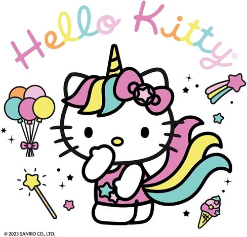 SmileMakers Hello Kitty Rainbows & Unicorns Stickers, 2.5 inches, 100 Count, Multicolor in Kuwait