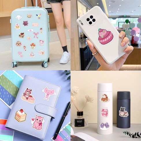 60Pcs Cutecore Stickers Pink Y2K Aesthetic Vinyl Sticker for Water Bottles, Laptops, Suitcases, Birthday Party Supplies, Scrapbook Stickers in Kuwait