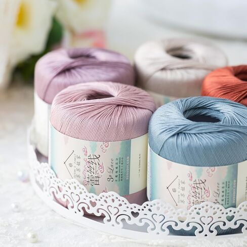 Susan's Family #3 Lace Combed #3 Lace Yarn -3Packs-23 wpi - Soft & Durable - 3 x 40g (1.41oz) - 131 Yards for Knitting & Crocheting - Doily, Table Runner (3, 18#Parrot Green) in Kuwait