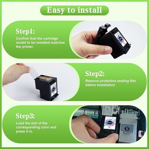 67XL 67 Ink Cartridges for HP Printer Desk Jet 2855e 4255e 2827e 2755e 4227e Ink HP 67XL Black/Color Combo Pack Compatible for HP DeskJet 2855 2700 4100 2800 2852e Envy 6055e 6455e 6400 Printer in Kuwait