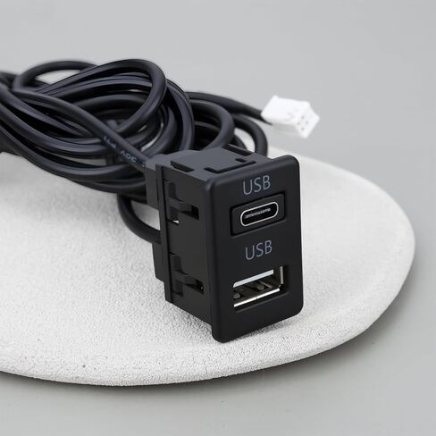 ECSiNG سيارة داش جبل المزدوج USB نوع-C المقبس تمديد لوحة كابل 145 سنتيمتر 4 دبوس 6 دبوس متوافق مع أندرويد الملاحة in Kuwait