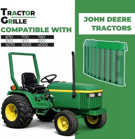 شبكة غطاء أمامي ECOTRIC متوافقة مع جرارات John Deere 670 770 870 970 790 990 1070 3005 4005 استبدال الشبكة الأمامية لـ AM876800 in Kuwait