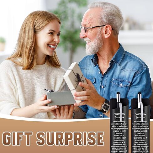 12 Sets Fathers Day Man of God Gifts Bulk for Men 6 in 1 Screwdriver Multi Tool Pens Leather Pen Holder with Bible Verse Gifts Baptism Church Party Favor for Dad Pastor in Kuwait