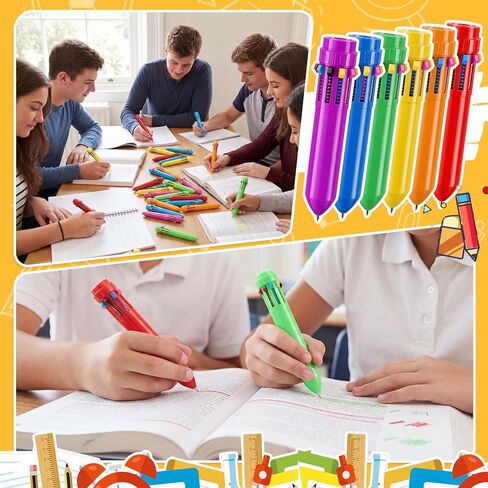 Epakh 48 Set End of Year Student Gifts Bulk 10 in 1 Multicolor Retractable Ballpoint Pens with Gift Cards for Students Classroom School Graduation Party Favors Teacher Appreciation Supplies in Kuwait