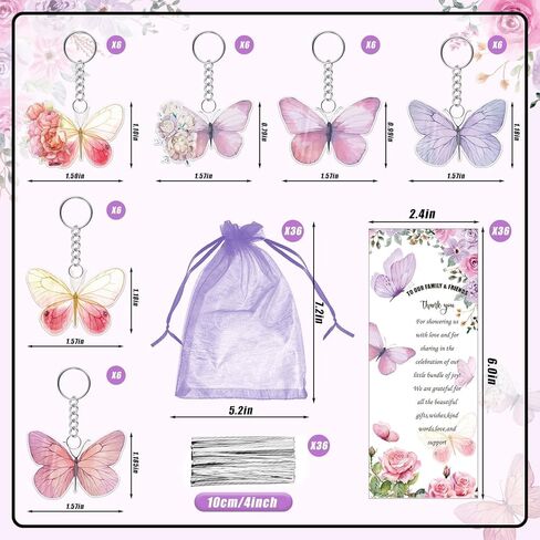 180 Pcs Butterfly Baby Shower Gifts for Guest A Little Butterfly is On The Way Party Favors Retractable Ballpoint Pens Keychains and Greeting Cards Bulk Gender Reveal Souvenirs Prize Game Supplies in Kuwait