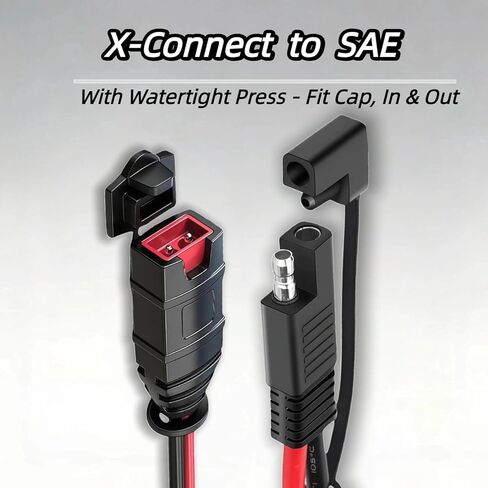 SAE Adapter Connection Components Compatible with NOCO Genius 5 GC009 Intelligent Battery Charger 4269, with 14AWG Pure Copper SAE Connector Tail Fiber, Used for Motorcycle/ATV/UTV/car in Saudi Arabia