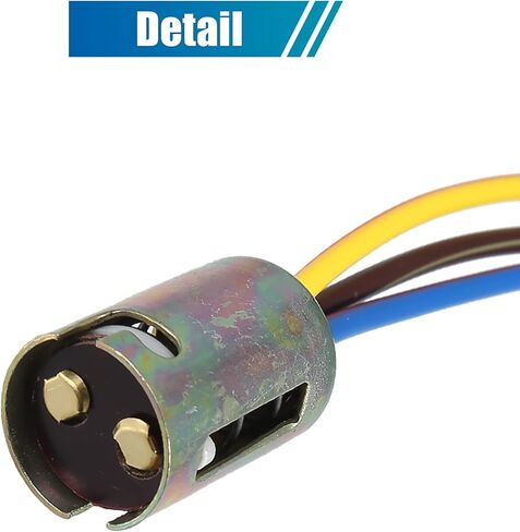 Uxcell 2 قطعة 3 سلك 1157 مصباح LED للمكابح وقف الضوء لمبة تمديد السيارة المقبس حامل سلك موصل جديلة محول استبدال العالمي in Kuwait