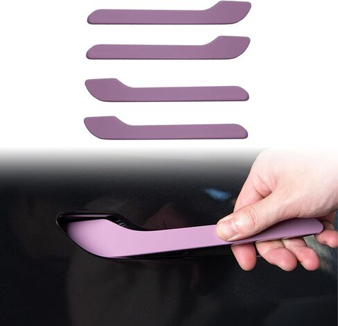 Fit Tesla Model 3(Highland) and Model Y(Juniper) 2017-2025 2026 Door Handle Decoration Cover,for Car Door Handle Sills Protection Wrap Accessories 4Pcs (Matte Pink) in Saudi Arabia