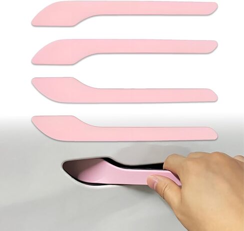 Fit Tesla Model 3(Highland) and Model Y(Juniper) 2017-2025 2026 Door Handle Decoration Cover,for Car Door Handle Sills Protection Wrap Accessories 4Pcs (Matte Pink) in Saudi Arabia