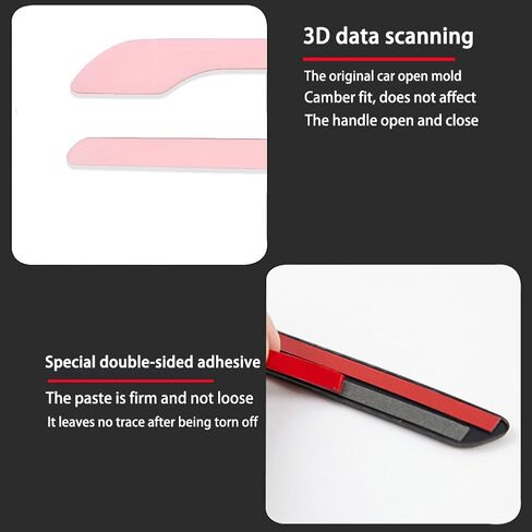 Fit Tesla Model 3(Highland) and Model Y(Juniper) 2017-2025 2026 Door Handle Decoration Cover,for Car Door Handle Sills Protection Wrap Accessories 4Pcs (Matte Pink) in Saudi Arabia