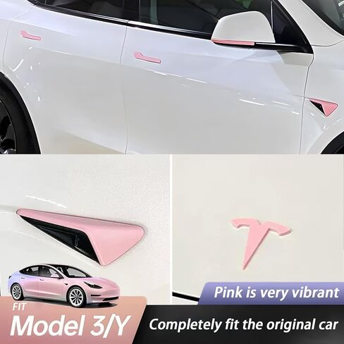 Fit Tesla Model 3(Highland) and Model Y(Juniper) 2017-2025 2026 Door Handle Decoration Cover,for Car Door Handle Sills Protection Wrap Accessories 4Pcs (Matte Pink) in Saudi Arabia
