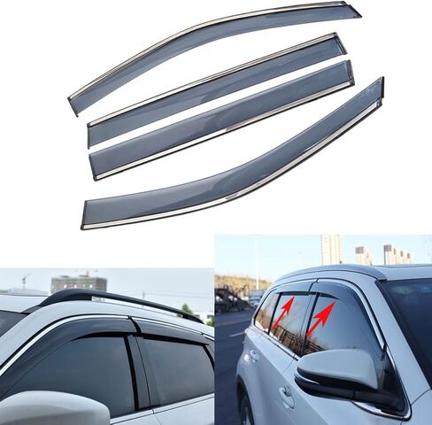 4pcs Car Window Deflector Rain Guards Chrome Trim for Lexus LS 460 2010 2011 2012 2013 2014 2015 2016 2017 2018 2019 2020 in Kuwait