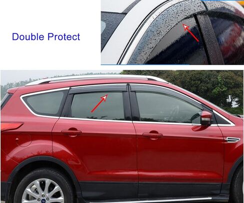 4pcs Car Window Deflector Rain Guards Chrome Trim for Lexus LS 460 2010 2011 2012 2013 2014 2015 2016 2017 2018 2019 2020 in Kuwait