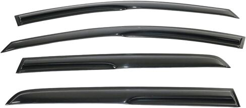 FREEMOTOR802 Tape-on Window Visors Compatible with 2015-2019 Volkswagen MK7 Golf, Golf R & GTI 4-Door, Side Wind Deflectors Rain Guards Vent Visors, Mugen Style Smoke Tinted Acrylic 4 Pieces in Kuwait